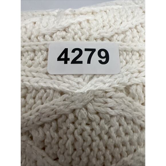 Bushwacker USA Womens Cable Knit Turtleneck Sweater Size Medium White - Picture 8 of 8